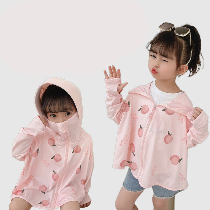 Kinder UV-Schutzjacke mit Kapuze und leichten atmungsaktiven Eigenschaften Drune