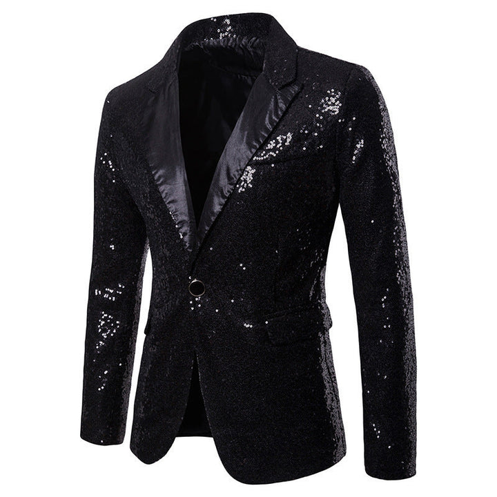 Herren Pailletten Formal Blazer Drune