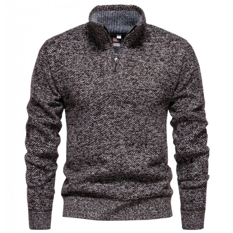 Herren Hochwertiger Pullover mit Stehkragen und Reißverschluss Drune