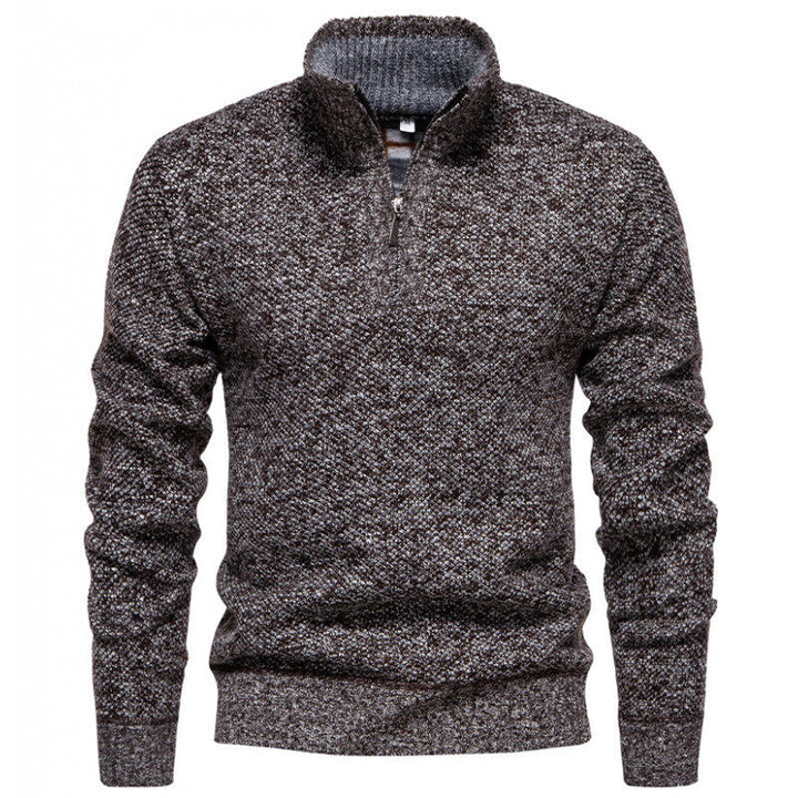 Herren Hochwertiger Pullover mit Stehkragen und Reißverschluss Drune