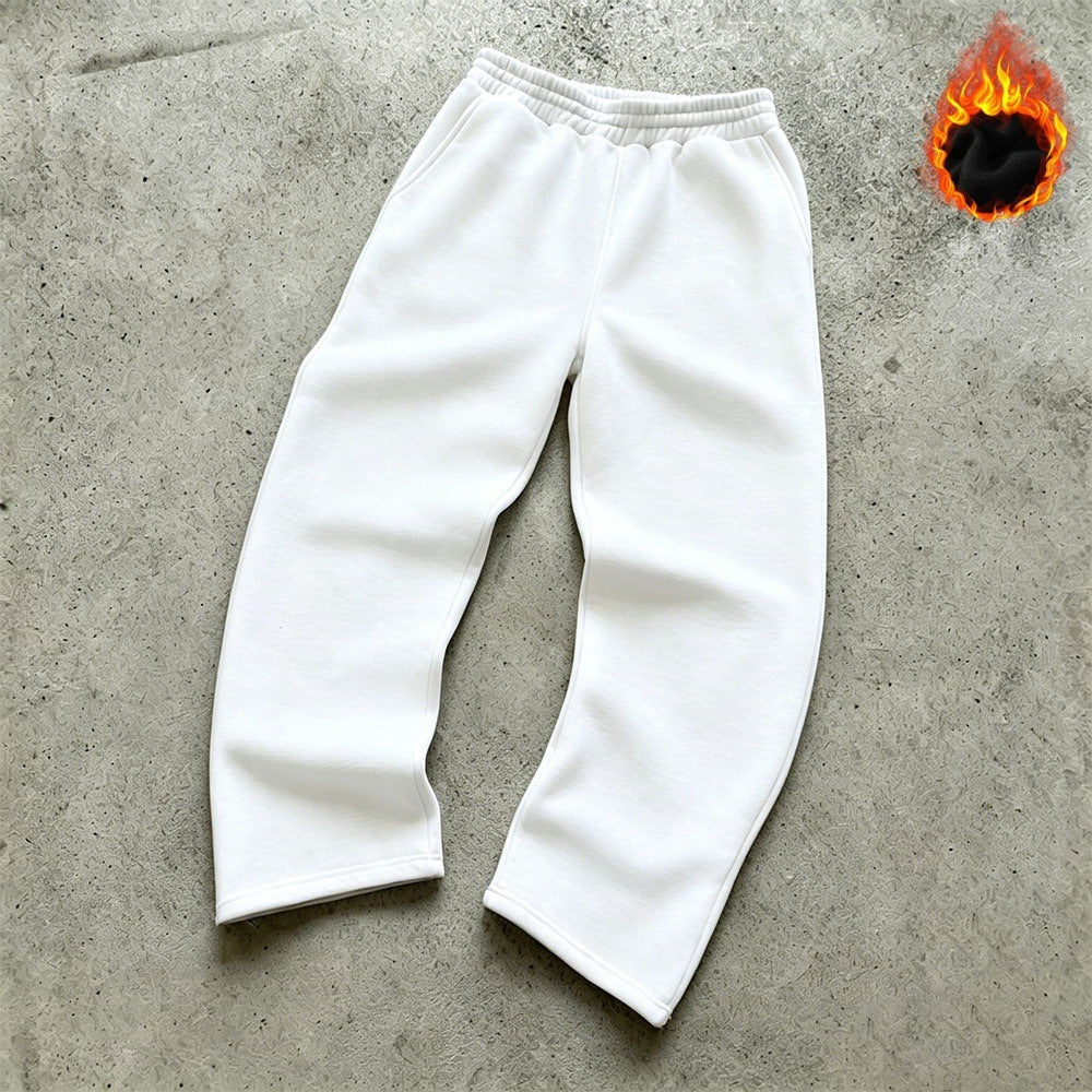 Unisex nan gefütterte Sweatpants mit elastischem Komfortbund, geradem Bein und seitlichen Eingrifftaschen Drune