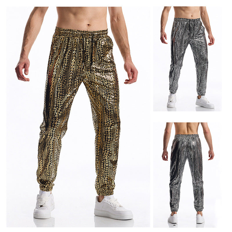 Herren Glamouröse Pailletten-Jogginghose Drune