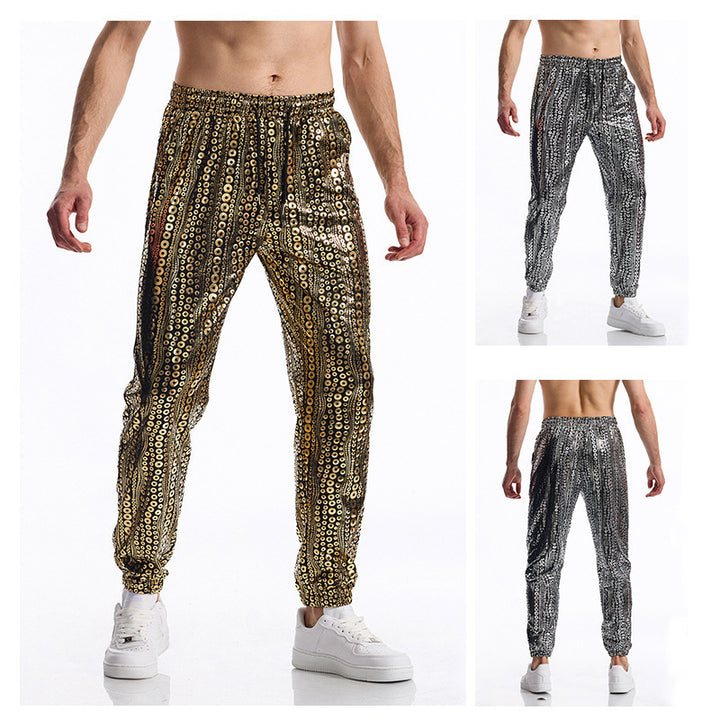 Herren Glamouröse Pailletten-Jogginghose Drune