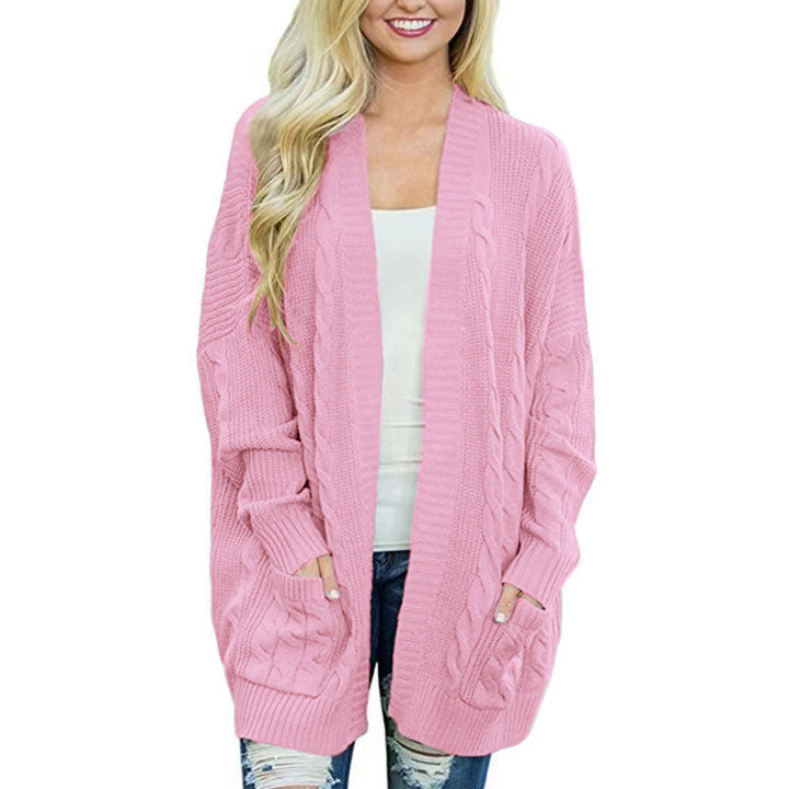 Damen Grobstrick Cardigan mit tiefen Taschen und eleganter Struktur Drune