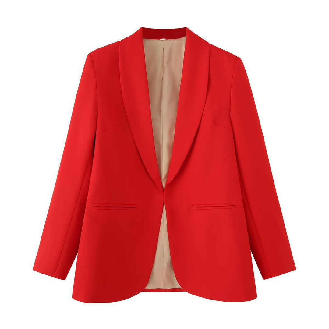 Damen Eleganter Blazer mit sanften Schultern und luxuriösem Innenfutter Drune