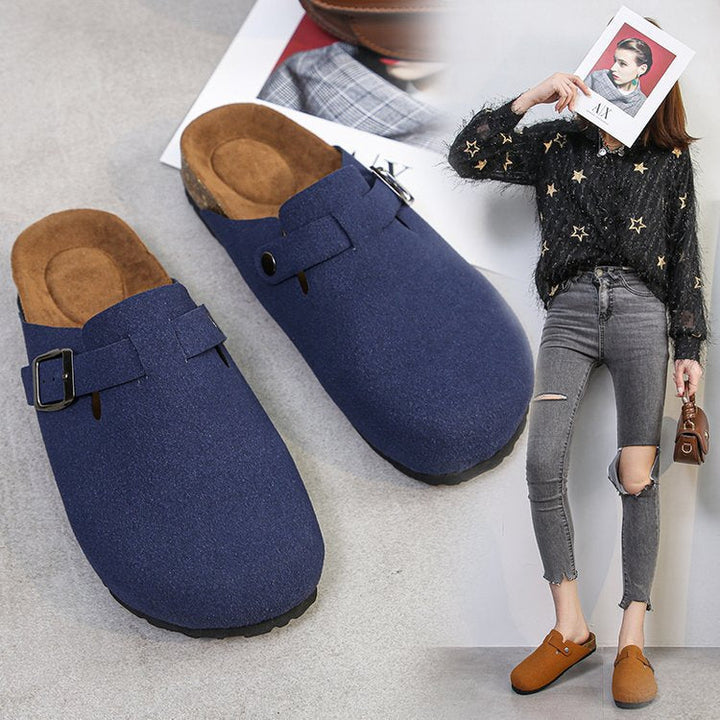 Damen Bequeme Clogs mit verstellbarem Riemen und anatomischem Fußbett Drune