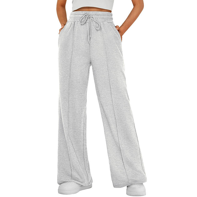 Damen nan weite Sweatpants mit hohem Bund und Tunnelzug Drune