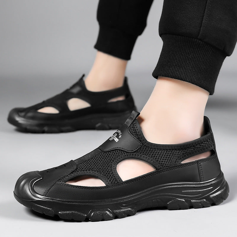 Herren nan atmungsaktive Outdoor-Sandale mit stoßdämpfender Sohle und verstärktem Zehenschutz Drune