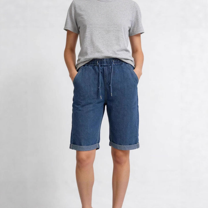 Damen Jeans-Shorts mit elastischem Bund und praktischen Taschen Drune