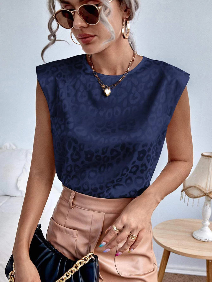 Damen Elegantes Tiermuster Oberteil Drune