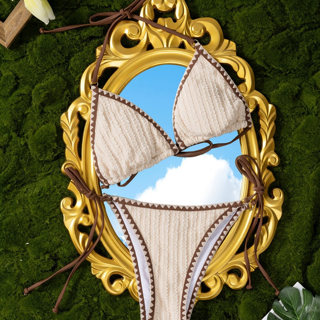 Damen Triangel-Bikini mit raffiniertem Struktur-Design Drune