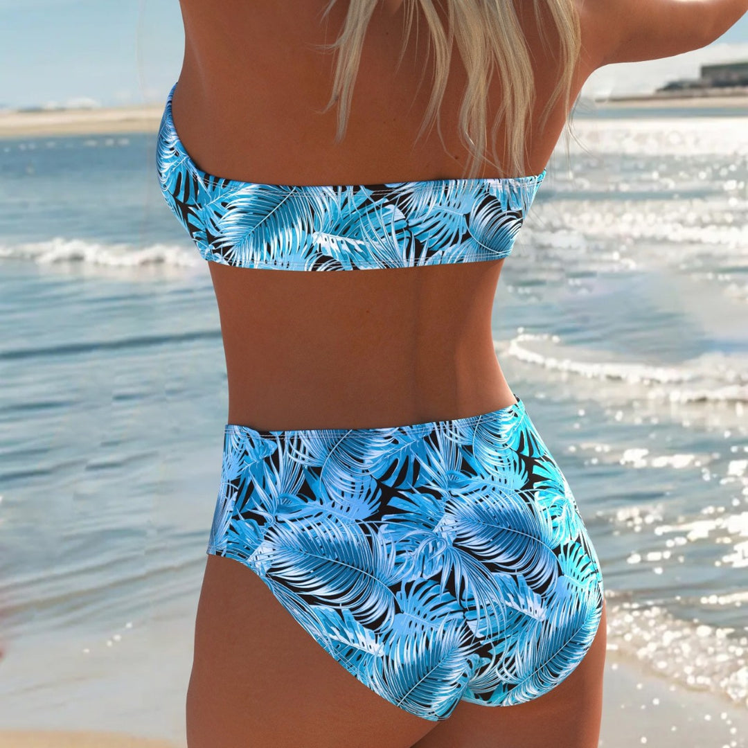 Damen Balconette Bikini mit floralem Design und verstellbaren Trägern Drune