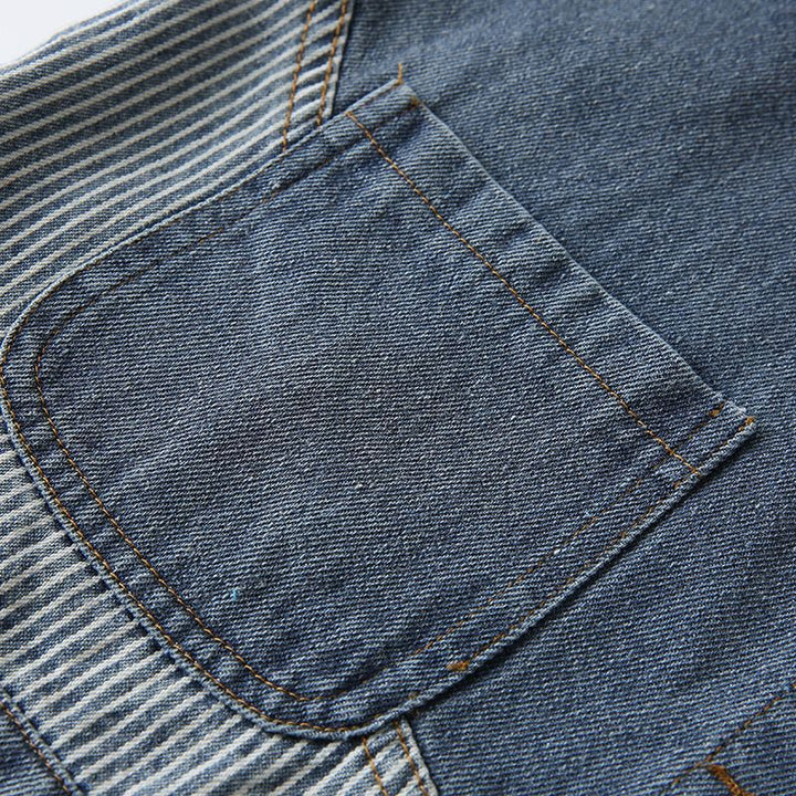 Damen Lässige Jeansjacke mit strukturiertem Kragen Drune