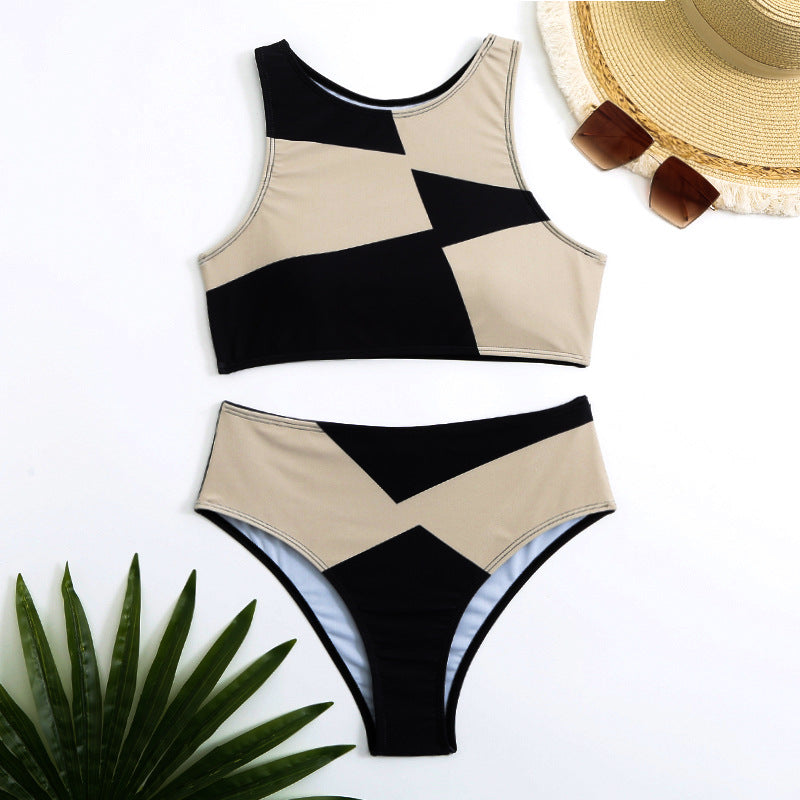 Damen Sportliches Crop-Top Bikini-Set Drune
