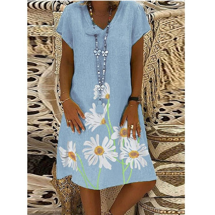 Damen Sommerliche Tunika mit buntem Schmetterlingsmuster Drune