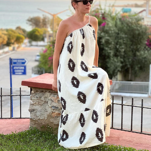 Damen Jumpsuit im einseitigen Design mit auffälligem Muster Drune