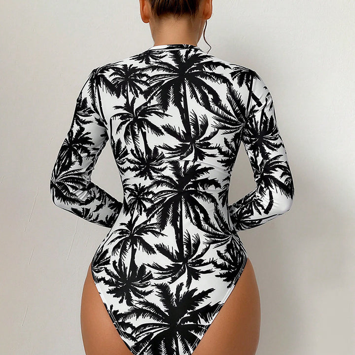 Damen Longsleeve Badeanzug mit praktischem Reißverschluss Drune