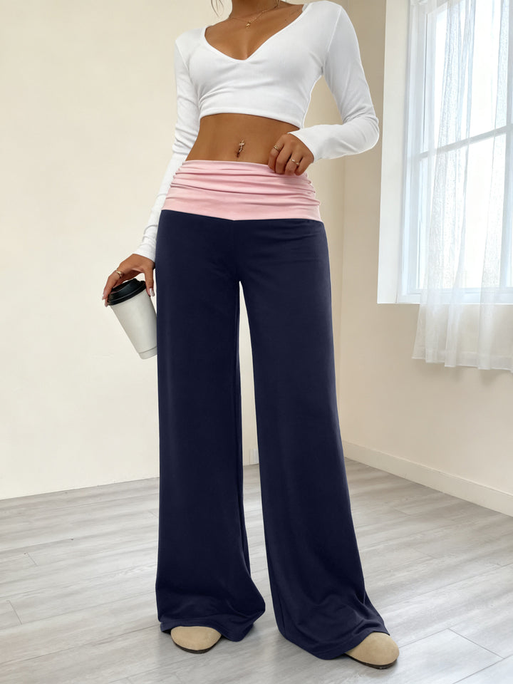 Damen Hochwertige Sporthose mit weitem Bein und Miditaille Drune