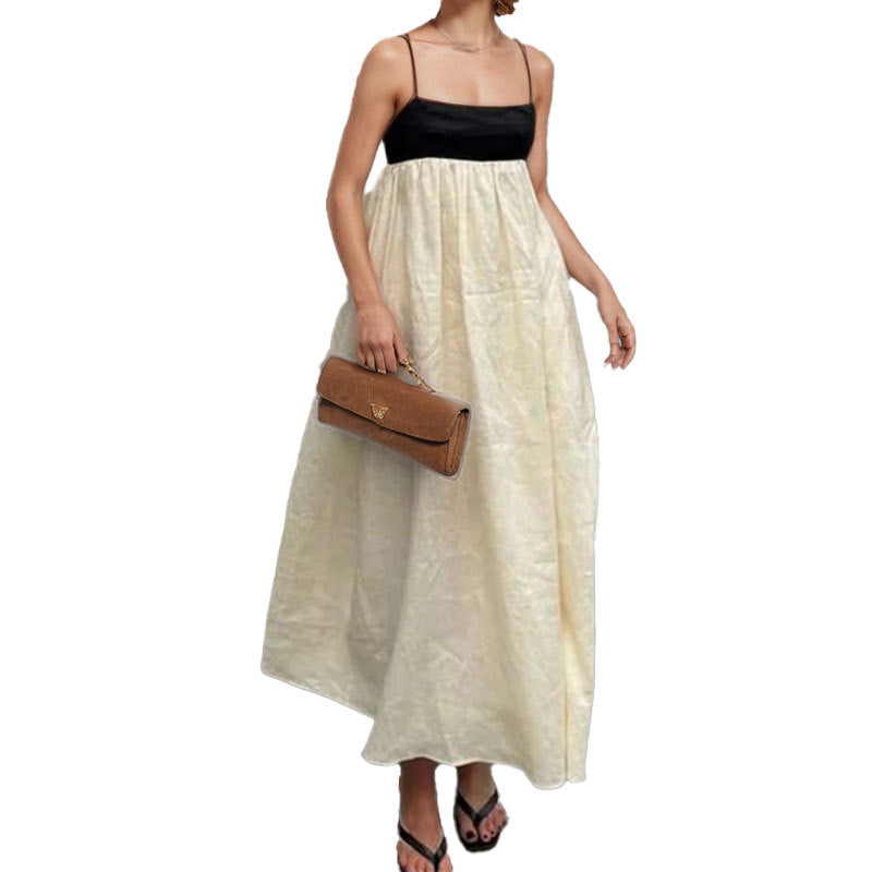 Damen Sommerliches Maxikleid mit eleganter Schnittführung und Trägerdetails Drune