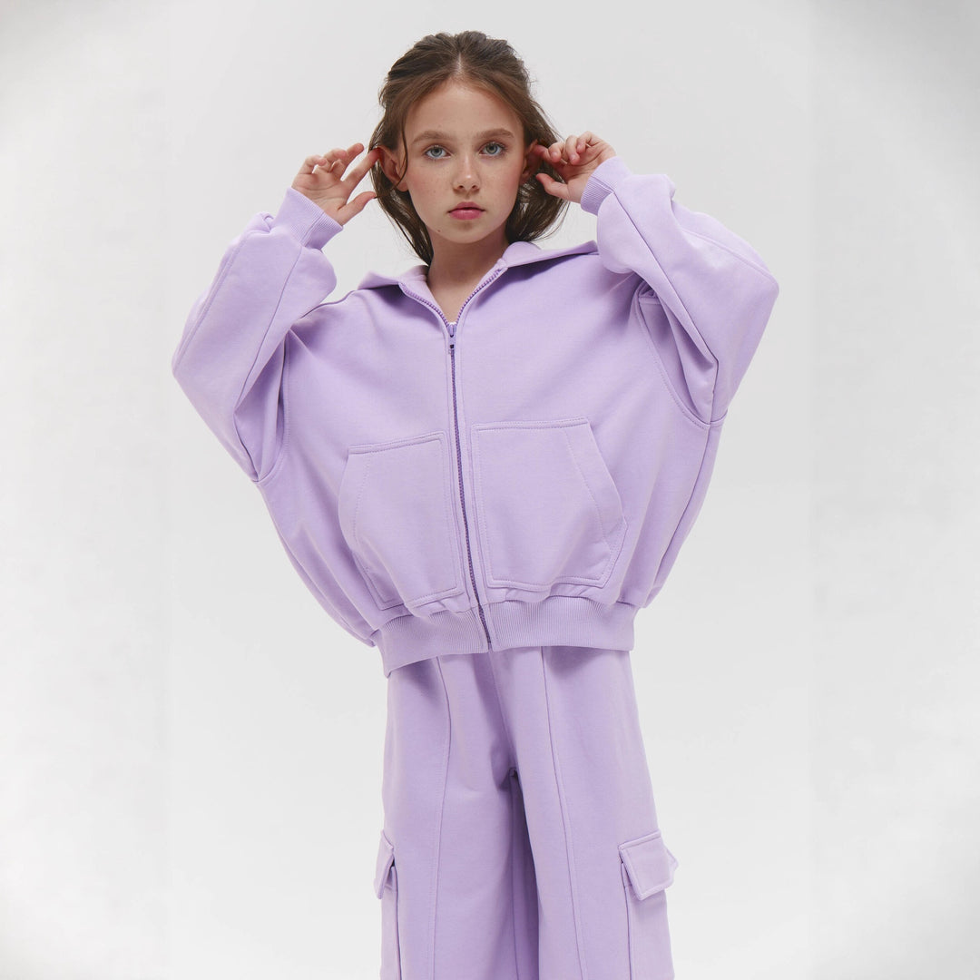 Damen lässiges und bequemes Hoodie-Set mit weit geschnittenen Hosen Drune