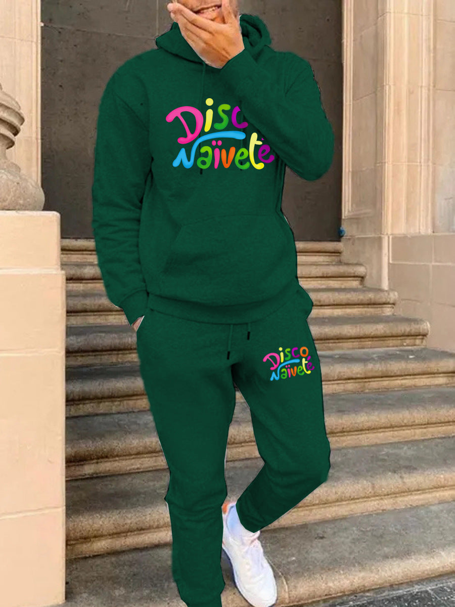 Damen Freizeit Hoodie und Jogginghose Set mit lebhaftem Schriftzug Drune