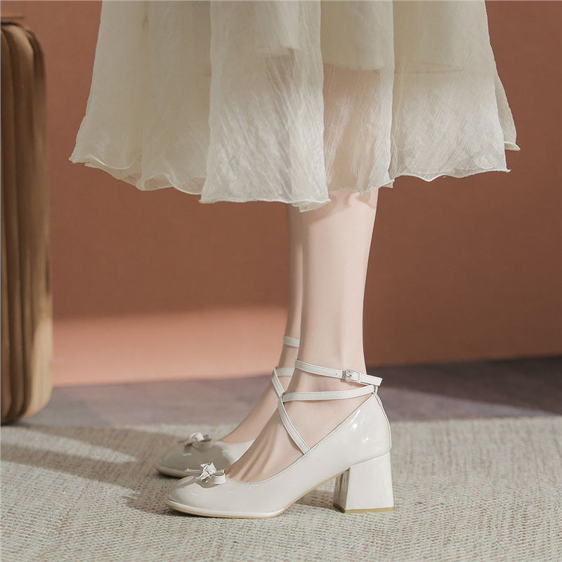 Damen elegante Slingback-Pumps mit dekorativer Schleifenapplikation Drune