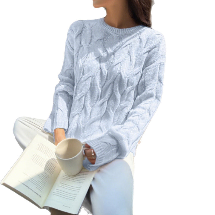 Damen Grobstrickpullover mit Wellenmuster Drune