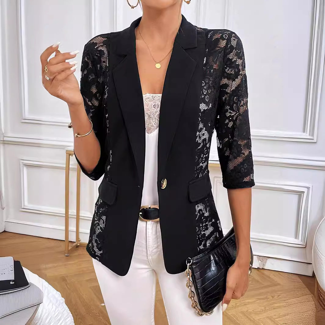 Drune | Spitzenbesatz Kleine Blazer-Oberteil