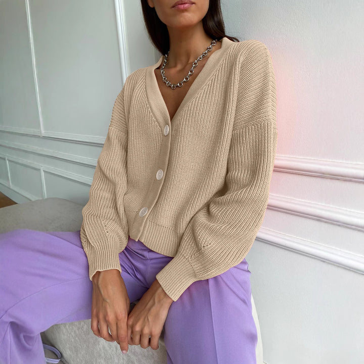 Damen lässiger Strickcardigan Drune