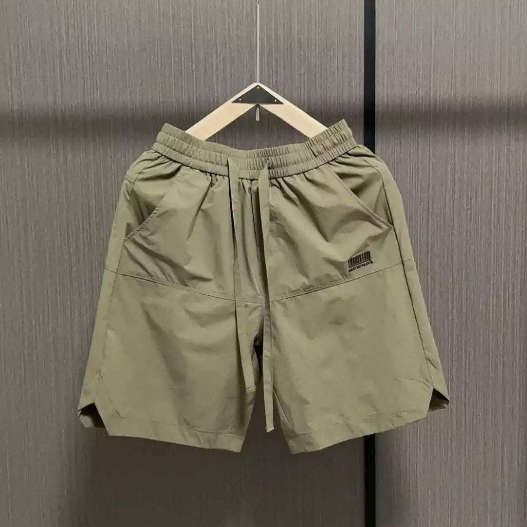 Herren lässige Sportshorts mit elastischem Bund und seitlichen Eingrifftaschen Drune