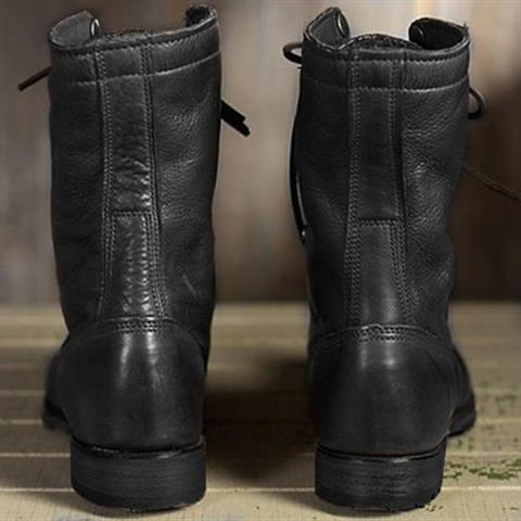 Drune | Schnürstiefel - Leder - Runde Zehe - Robuste Sohle - Mittelhoher Schaft