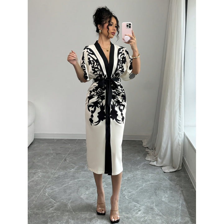 Damen Kimono-Style Kaftan-Kleid Drune