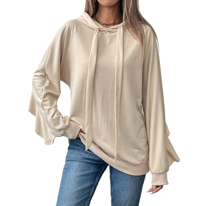 Damen lässiger Kapuzenpullover mit elegantem Schlitzdesign Drune
