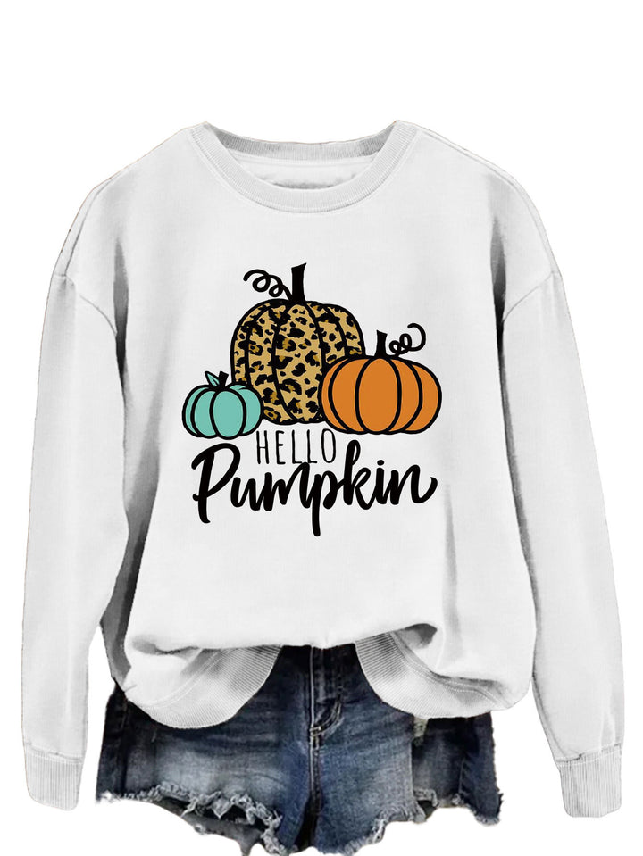 Damen Sweatshirt mit kreativem Herbstmotiv und lässigem Schnitt Drune