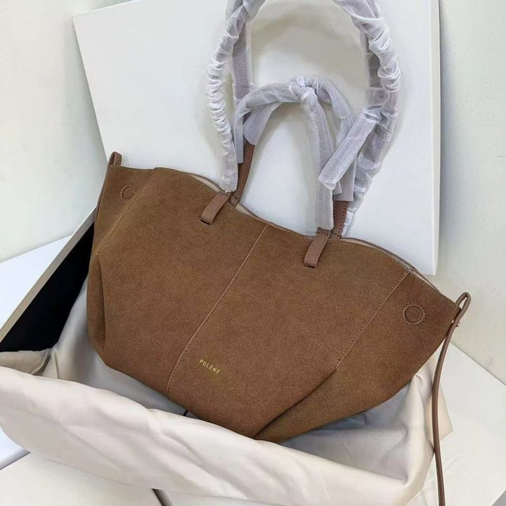 Drune | braune und schwarze Tote Bag für Damen - schicke und vielseitige Handtasche