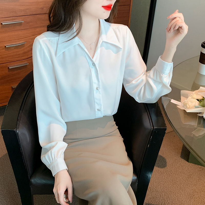 Damen elegante Bluse mit klassischen Details Drune