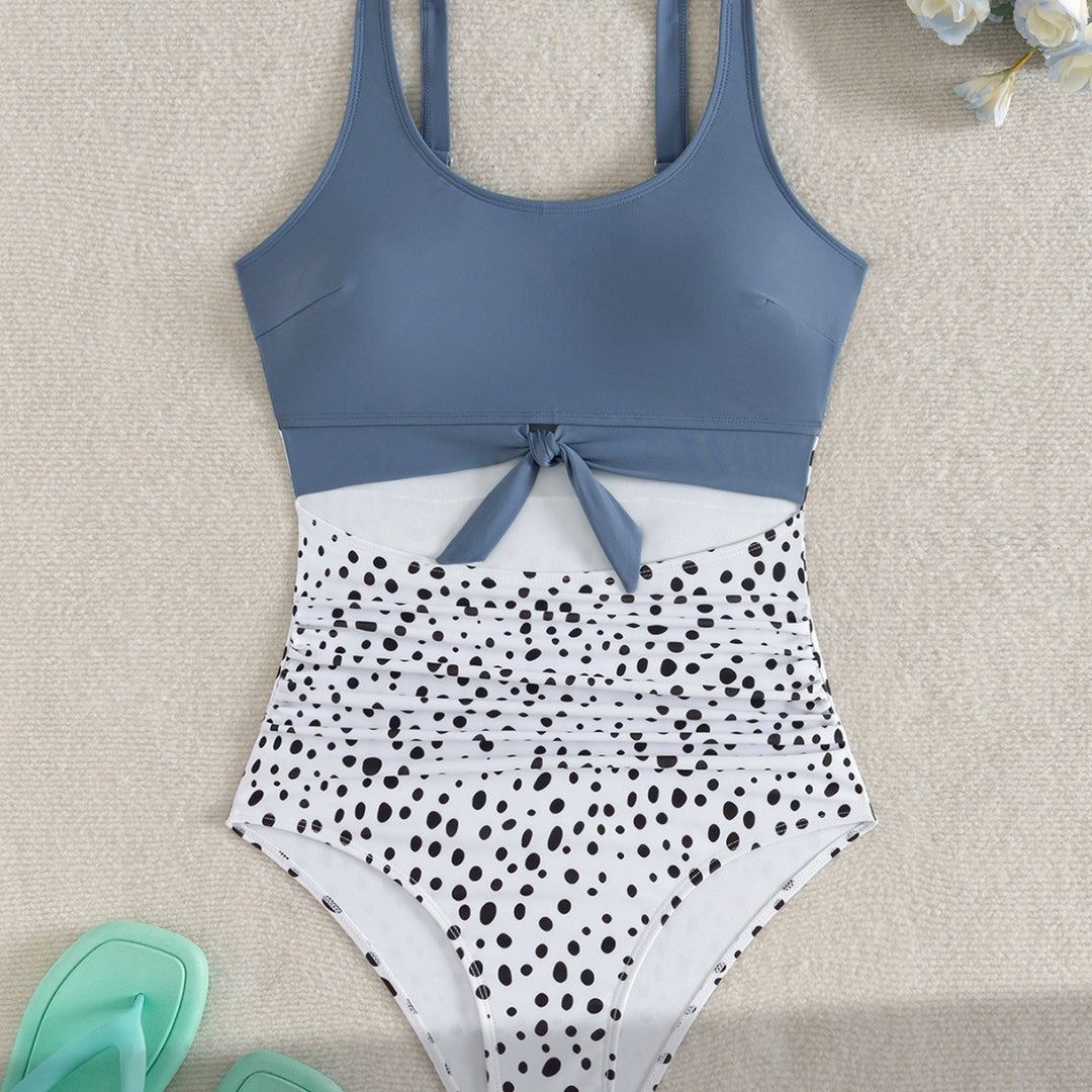 Damen Bikiniset mit Hoher Taille und Raffungen Drune