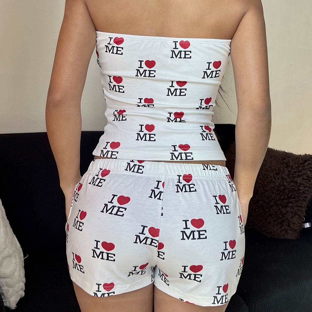 Damen Bandeau-Top mit modischem Druck Drune