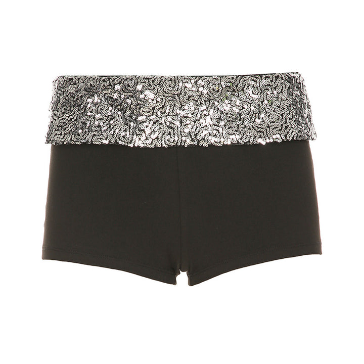 Damen Glitzerndes Minikleid mit Leopardenmuster und Spaghettiträgern Drune