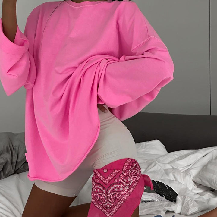 Damen lässiges Leinenoberteil mit weitem Schnitt Drune