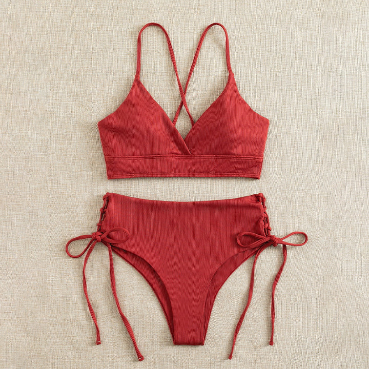 Damen Bikini-Set mit verstellbaren Trägern und raffinierten Schnürdetails Drune