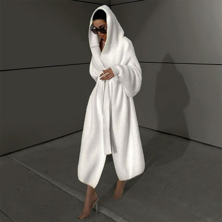 Drune | Kapuzenwickelkleid - Gemütliches Langarmdesign - Weicher Stoffmix - Lässig & Street Style