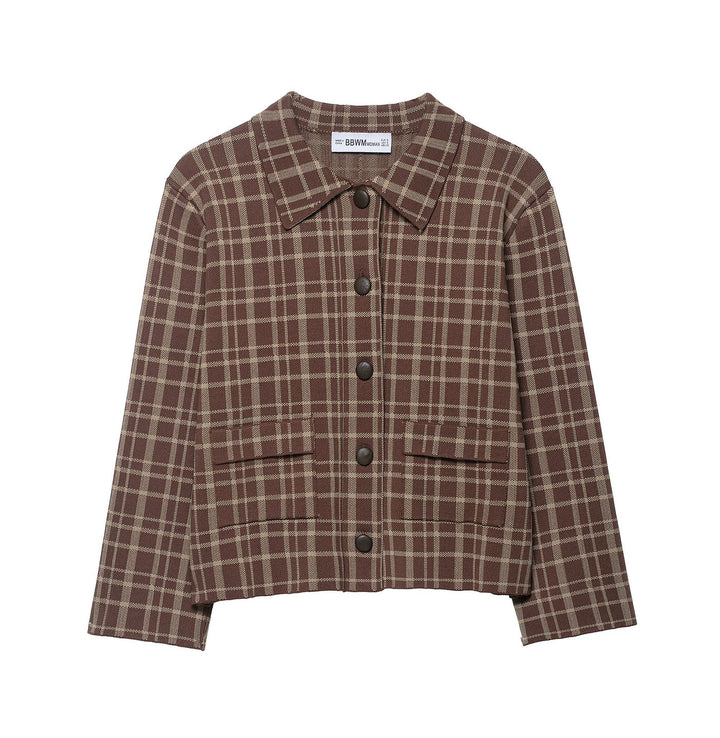 Damen Karierte Kurzjacke Drune