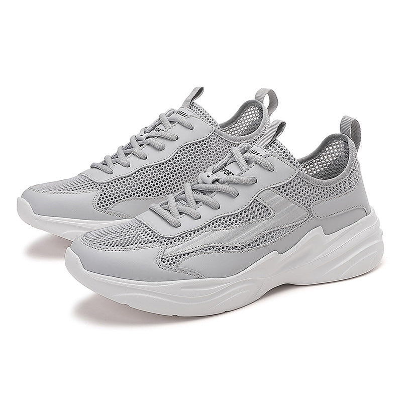 Herren nan skulpturaler Freizeit-Sneaker mit geformter Dämpfungssohle und atmungsaktiver Netzgewebe-Lederkombination Drune