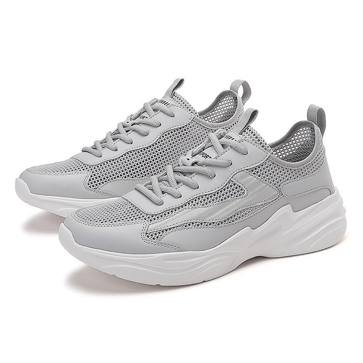 Herren nan skulpturaler Freizeit-Sneaker mit geformter Dämpfungssohle und atmungsaktiver Netzgewebe-Lederkombination Drune