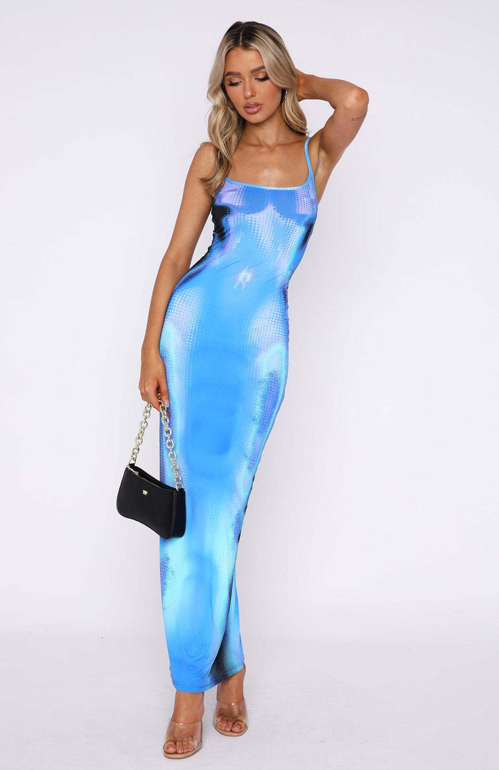 Damen Maxikleid mit grafischem Design und taillierter Passform Drune