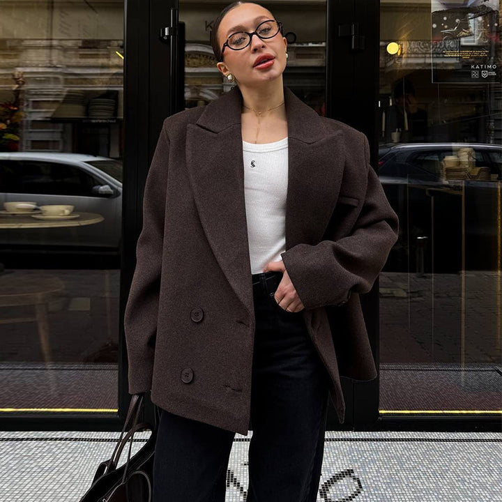 Damen oversized Wollblazer Drune