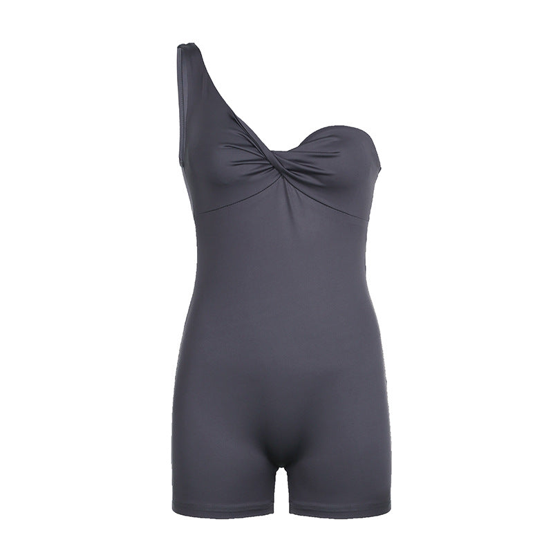 Damen Einteiler mit asymmetrischem Design und verführerischem Schnitt Drune