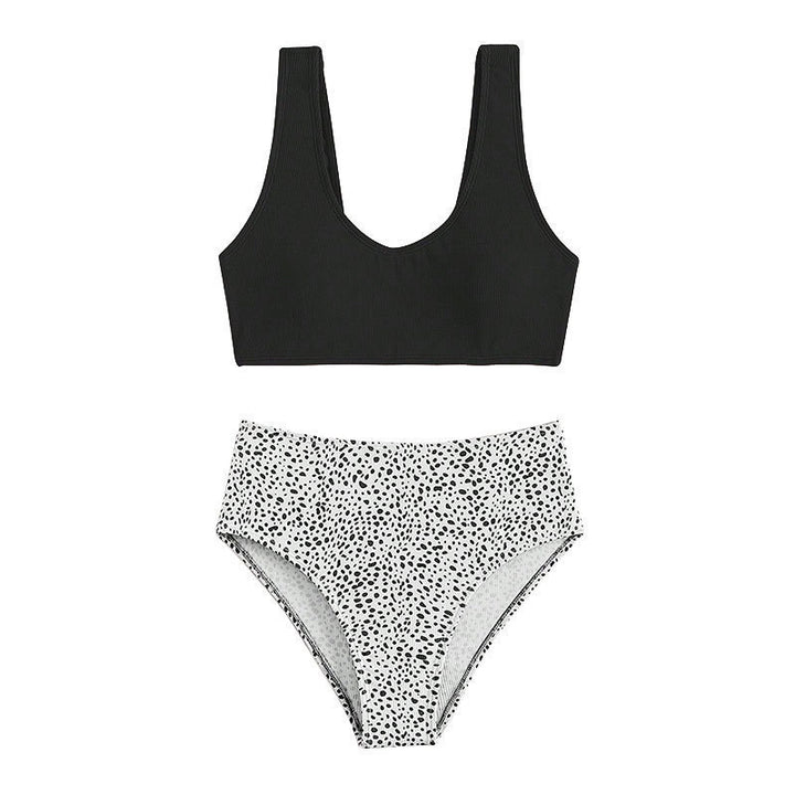 Damen Hoch tailliertes Bikini-Oberteil mit strukturiertem Design Drune