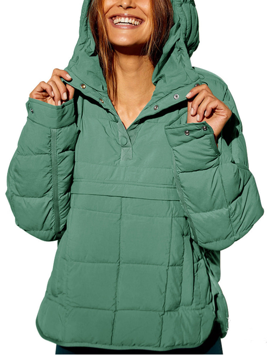 Damen Übergröße Steppjacke mit Kapuze Drune